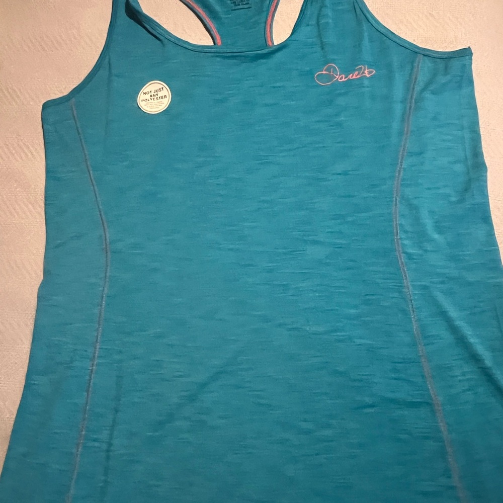 Dare2b Women's Teal Tank Top with Pink Accents